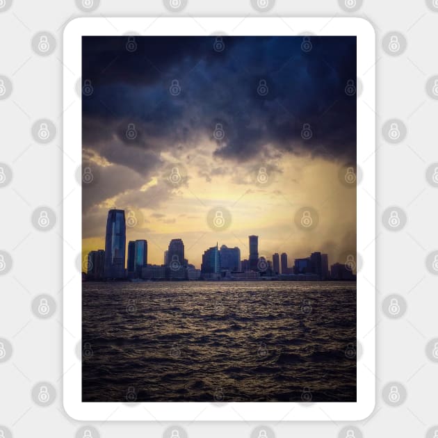 Skyline, Battery Park, Manhattan, New York City Sticker by eleonoraingrid